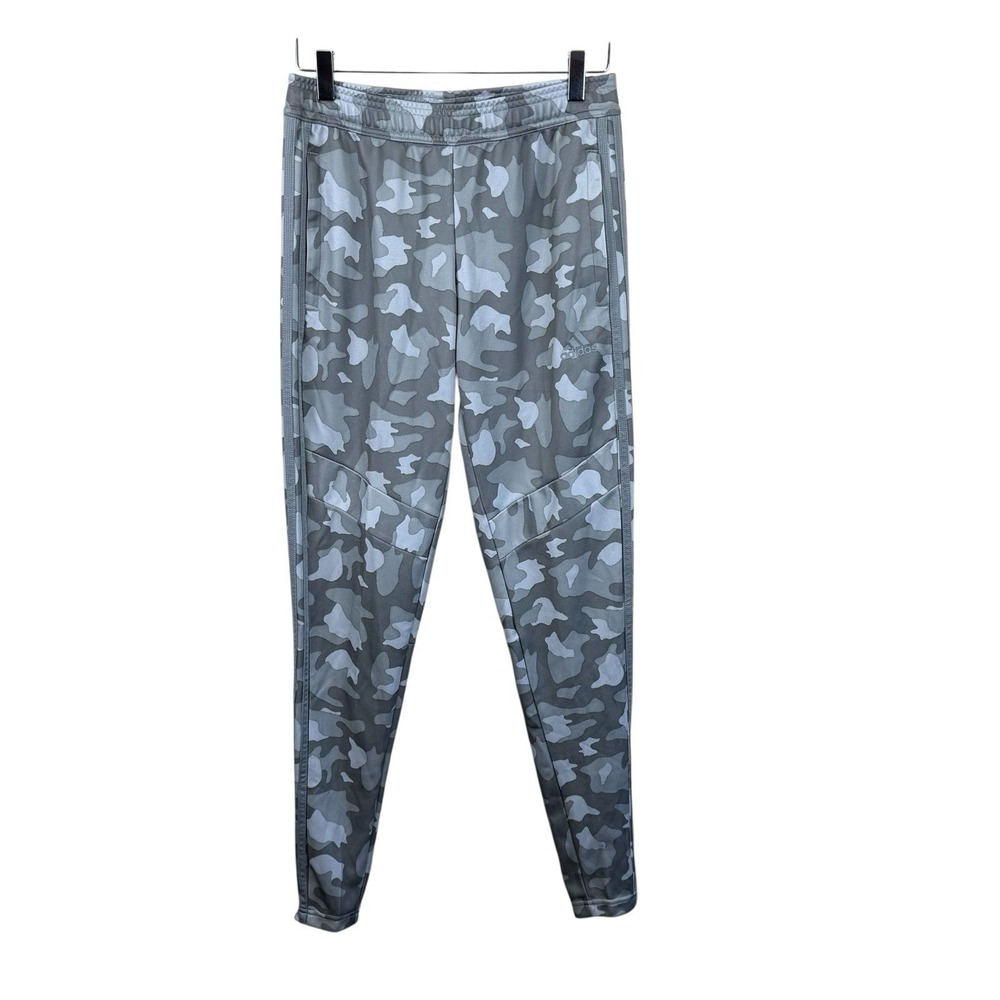 Adidas Pants‎ Womens XS Gray Camo Aeroready GE4790 Athletic Track Zippered